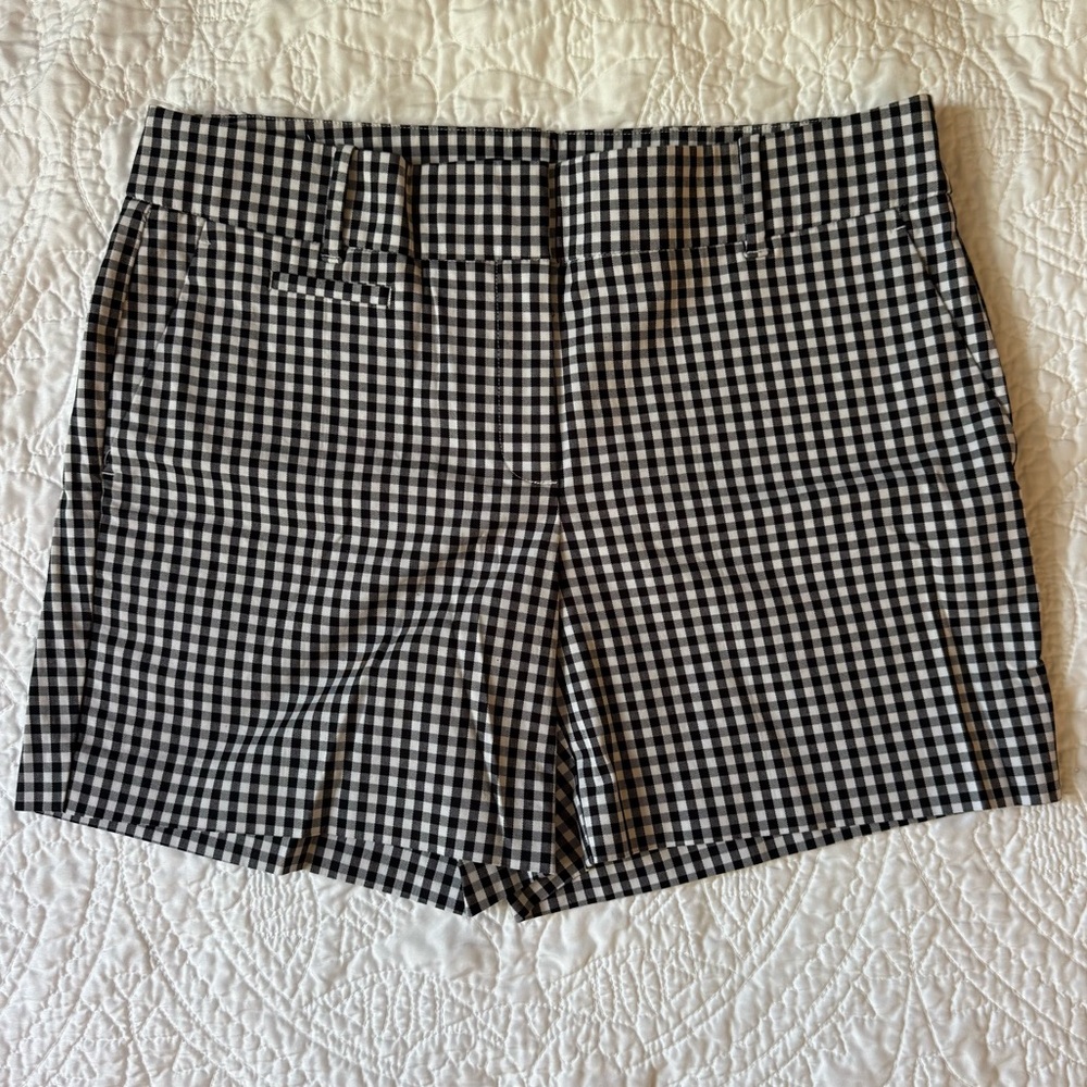 Ann Taylor Black and White checked shorts